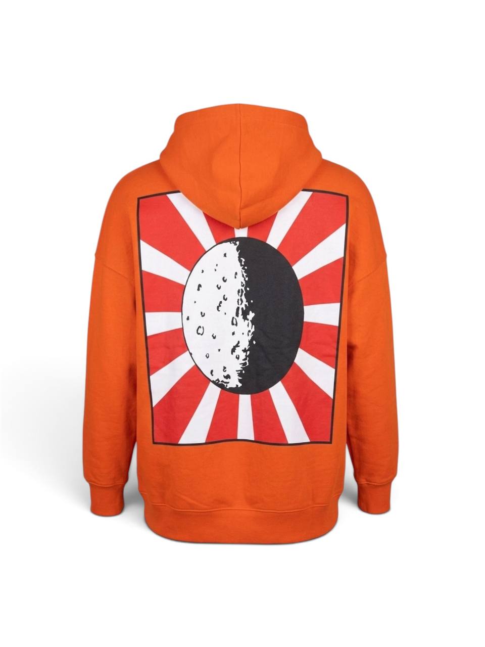 Harajuku Limited Edition Unisex Moon & Rising Sun Baskılı Kapüşonlu Sweatshirt