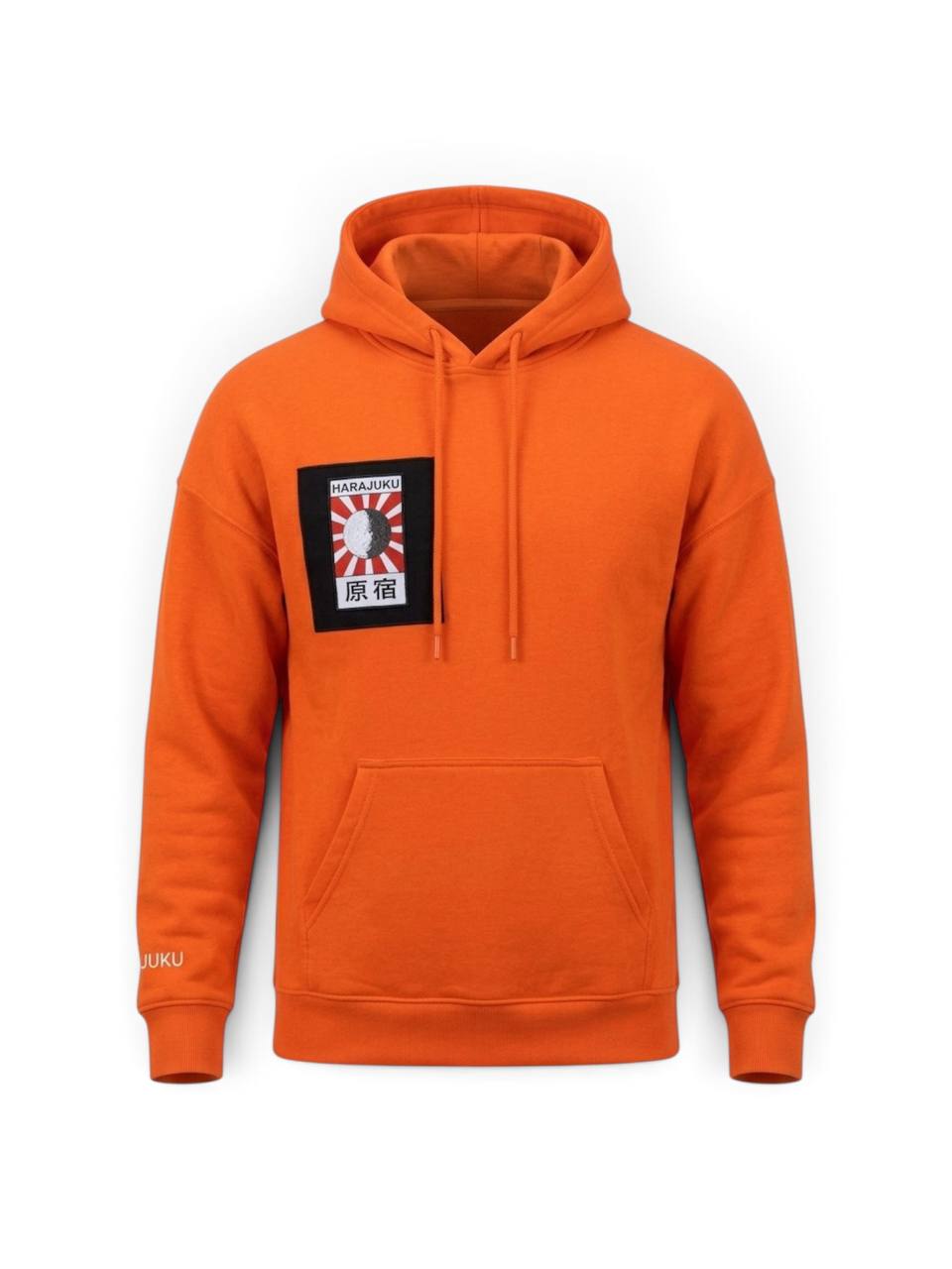Harajuku Limited Edition Unisex Moon & Rising Sun Baskılı Kapüşonlu Sweatshirt