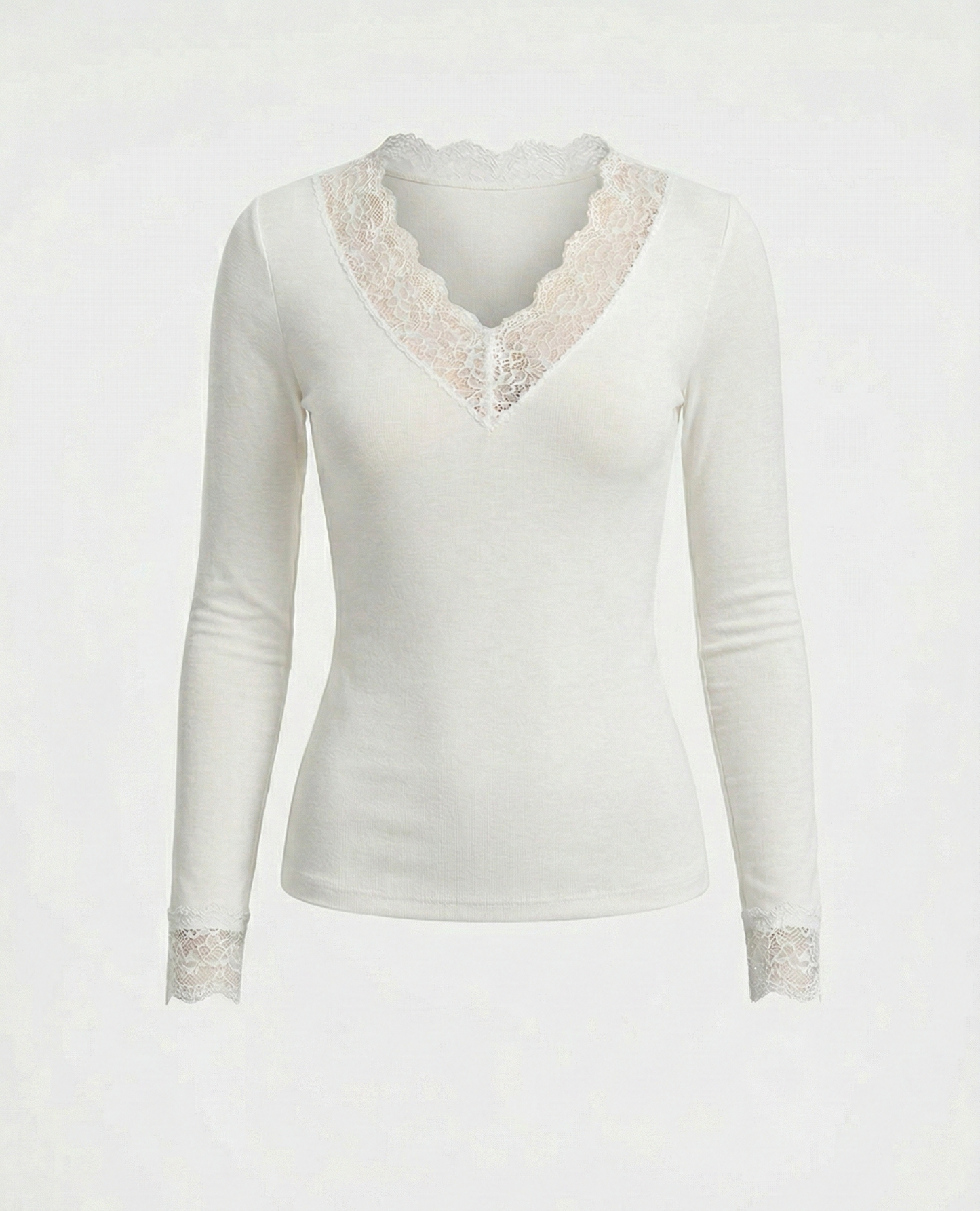 Kaşmir Kumaş Transparan Dantelli Bluz