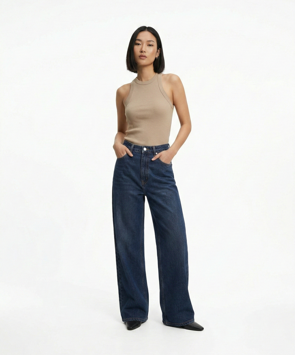 Kadın Biyeli Halter Yaka Body