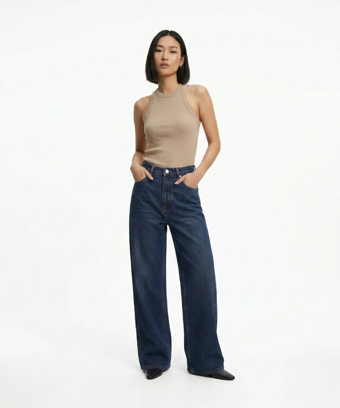 Kadın Biyeli Halter Yaka Body
