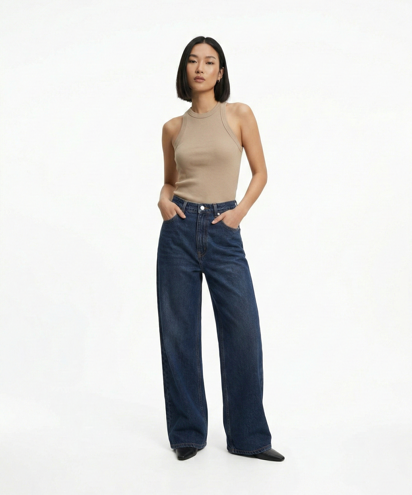 Kadın Biyeli Halter Yaka Body