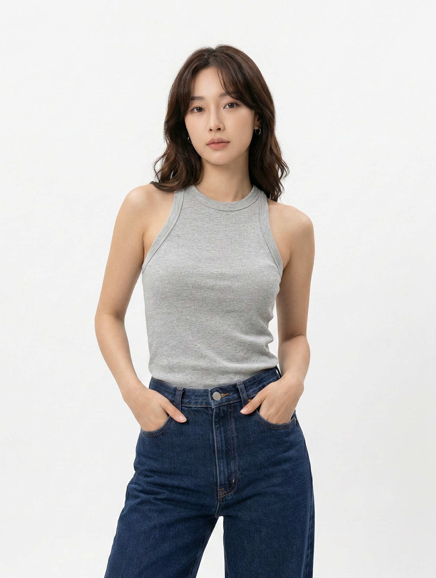 Kadın Biyeli Halter Yaka Body