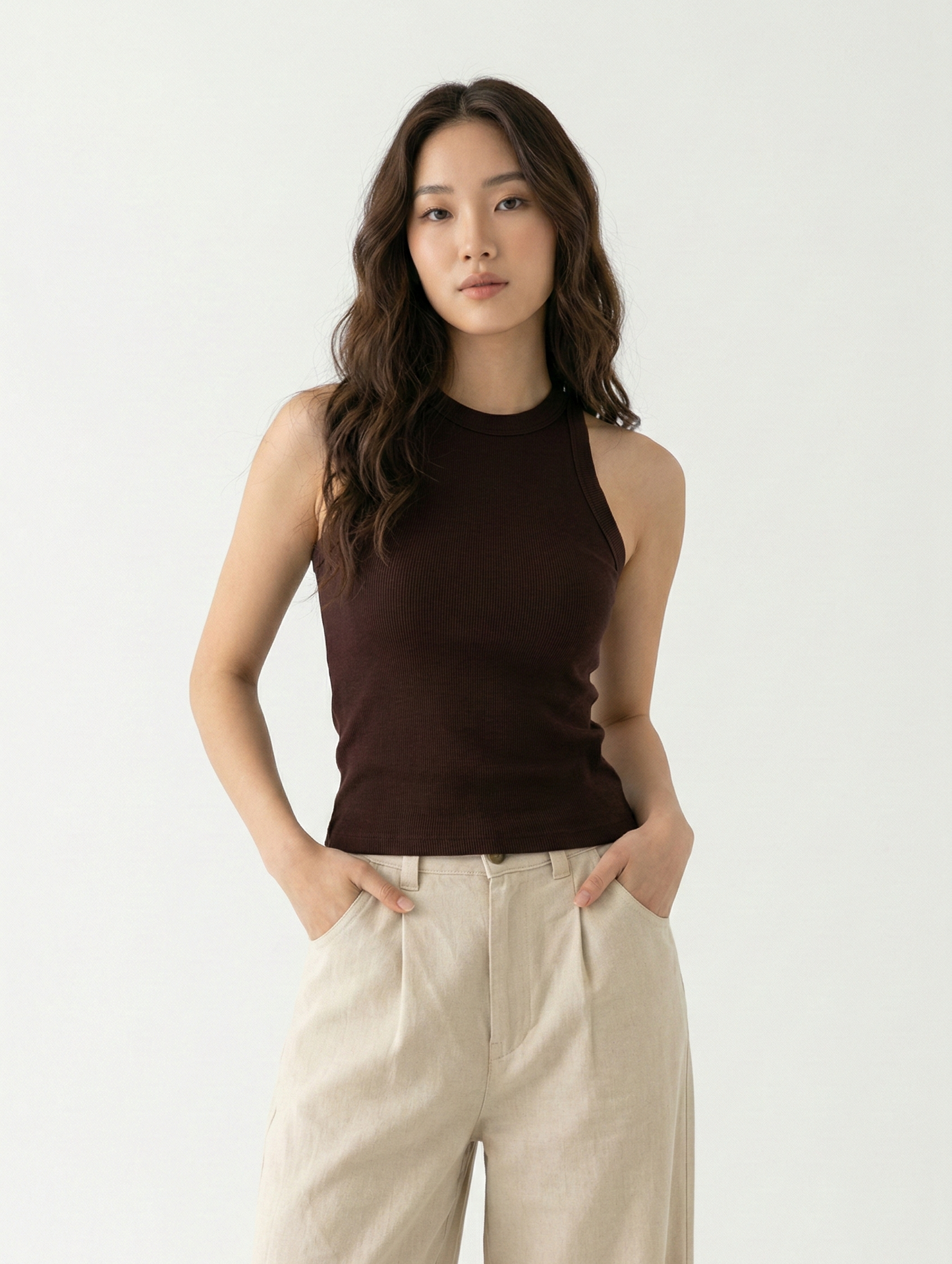 Kadın Biyeli Halter Yaka Body