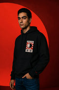 Harajuku Limited Edition Unisex Moon & Rising Sun Baskılı Kapüşonlu Sweatshirt